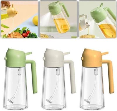 Original Chinese 2In1 Oil Sprayer Glass Bottle Anti-leakage Olive Oil Storage Sprayer Camping BBQ Cooking Oil Dispenser Jar Cruet Kitchen Supply_img_5