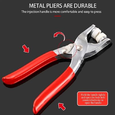 Snap Button Tools Press Studs Pliers Tool 9.5mm Snap Fasteners Tool Kit Hollow and Solid Metal Prong Snaps Buttons Clothing Leather Crafting Sewing Access Baby clothes button DIY Clothes installation Tool_img_3