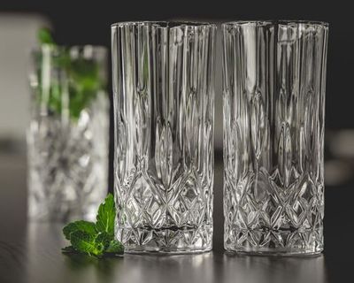 স্বচ্ছ কাচের পানির গ্লাস ৬ পিছ - Drinking Water Tall Glass - 6-Piece 350ML #145_img_1