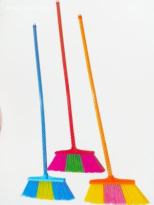 মেঝের  প্লাস্টিকের ঝাড়ু - Plastic Wall Cleaning Broom Long PLASTIC Handle Floor Sweeper-V3_img_0