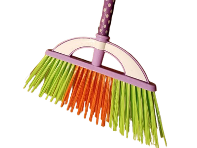 মেঝের  প্লাস্টিকের ঝাড়ু - Plastic Wall Cleaning Broom Long PLASTIC Handle Floor Sweeper-V3_img_1