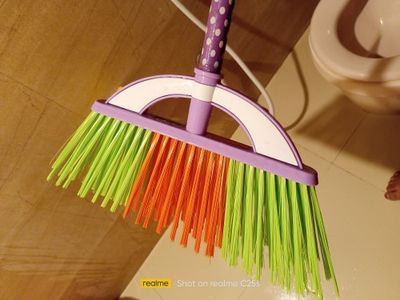 মেঝের  প্লাস্টিকের ঝাড়ু - Plastic Wall Cleaning Broom Long PLASTIC Handle Floor Sweeper-V3_img_2