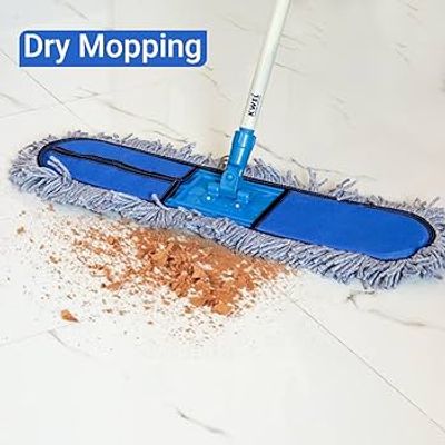 ওয়েট মপ বা মেঝে শুকানুর মপ -২৪ ইঞ্চি -24 Inch Wet and Dry mop with Long Handle_img_0