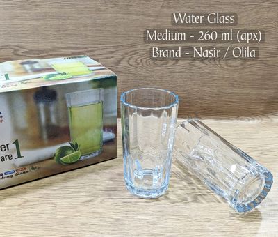স্বচ্ছ কাচের পানির গ্লাস ৬ পিছ -Water Glass / Drinking Glass - 6 pcs #NT2_img_0