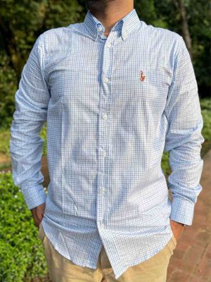 Men Casual Full Shirt Blue Checkered Cotton | Palli_img_2