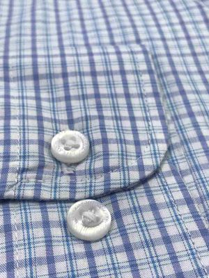 Men Casual Full Shirt Blue Checkered Cotton | Palli_img_3