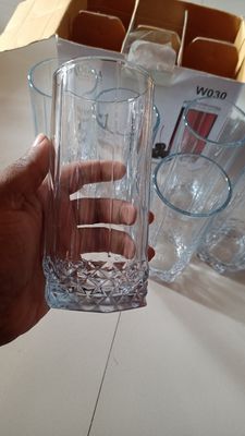 স্বচ্ছ কাচে পানির গ্লাস ৬ পিছ -Drinking Water  glass 6 piece set #30_img_2