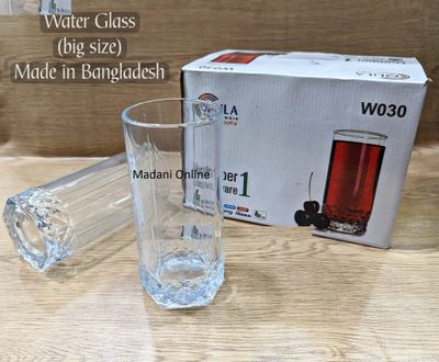 স্বচ্ছ কাচে পানির গ্লাস ৬ পিছ -Drinking Water  glass 6 piece set #30_img_3