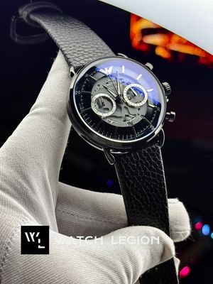 ARMANI OVAL GLASS BLACK CASE BLACK DIAL BLACK BELT_img_0