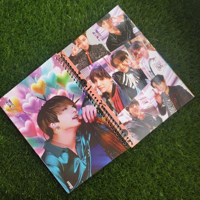 Large Notebook-OT7 Collage & Jungkook Green Suit_img_0