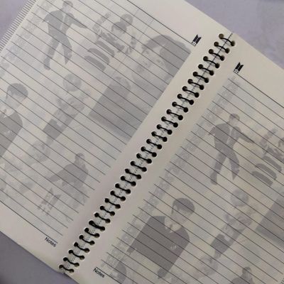 Large Notebook-V Red & White OT7_img_1
