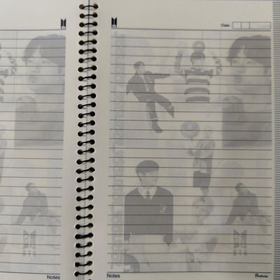 Large Notebook-V Red & White OT7_img_2