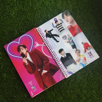 Large Notebook-V Red & White OT7_img_0