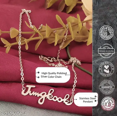 BTS Name Necklace-Jungkook With Golden Chain_img_1