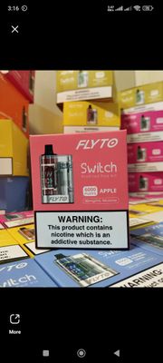 Flyto Switch 6000 Puffs  apple Disposable Pod Kit – Rechargeable, 8ml E-liquid, Type-C Charging | Full Kit_img_0
