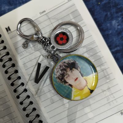 BTS Circle Keyring-Taehyung (V) Green Yellow_img_0