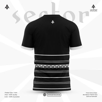 "Ethnic Fusion Premium Polo T-Shirt – Black & White Edition"_img_1