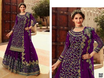Semi –Embroidery & Sequence Work Party dress_img_2