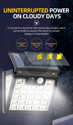 💥Auoyo Solar Wall Light Solar Outdoor Lighting LED Motion Sensor Solar Light 270° Wide Angle Lamp Automatic Light IP65 Waterproof Garden Light for Yard Garden Deck Pathway Porch_img_8