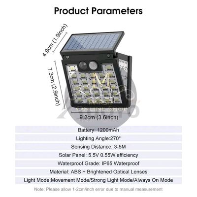 💥Auoyo Solar Wall Light Solar Outdoor Lighting LED Motion Sensor Solar Light 270° Wide Angle Lamp Automatic Light IP65 Waterproof Garden Light for Yard Garden Deck Pathway Porch_img_11