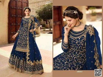 Semi –Embroidery & Sequence Work Party dress_img_1