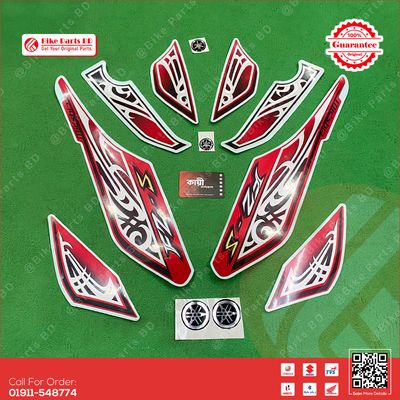 Full Set Sticker for Yamaha FZS V1 (Red Colour) bike._img_0