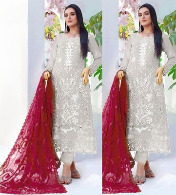 Semi –Embroidery & Sequence Work Party dress_img_1