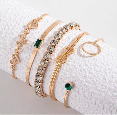 Green Stone Bracelet Set_img_4