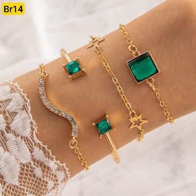 Green Stone Bracelet Set_img_7