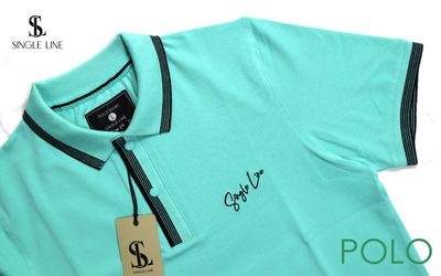 Men's Turquoise Polo T-Shirt | Premium Cotton | Slim Fit Casual Wear | Palli_img_1