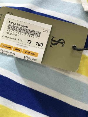 Men's Yellow & Blue Stripe Polo T-Shirt | 100% Cotton Slim Fit | Summer Casual & Formal Wear | Palli_img_4