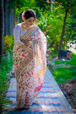 স্ক্রিন প্রিন্ট হাফ সিল্ক শাড়ি_img_1