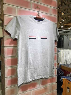 US Polo T Shirt Light Grey_img_1