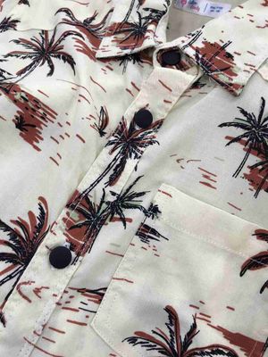 Summer Hawaiian Shirt for Boys | White Blue Cream Color_img_7