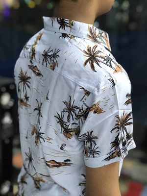 Summer Hawaiian Shirt for Boys | White Blue Cream Color_img_9