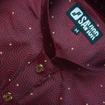 Maroon Pattern Premium Panjabi – Festive Elegance for Men_img_2