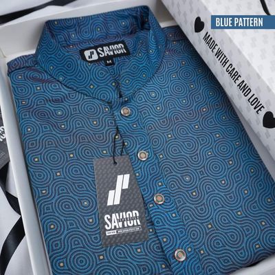 Blue Pattern Premium Panjabi – Festive & Formal Wear_img_2
