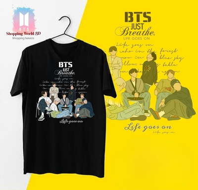 BTS Just Breathe Half Sleeve T-Shirt_img_0