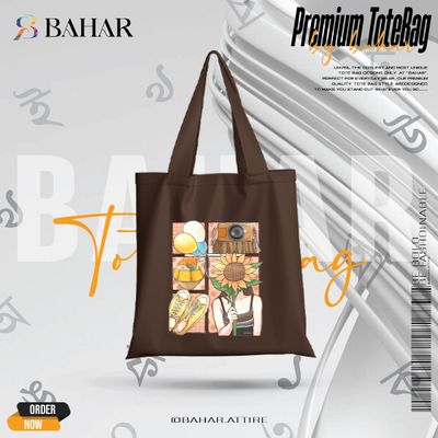 Trendy Top Handle Tote Canvas Bag_img_3