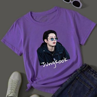 Jungkook With Sunglass Half Sleeve T-Shirt_img_2