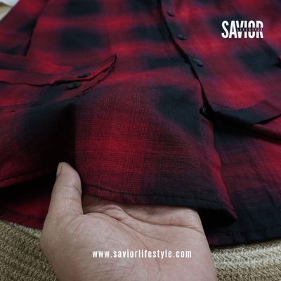 Cherry Black - Full Sleeve Pocket Less Check Shirt_img_1