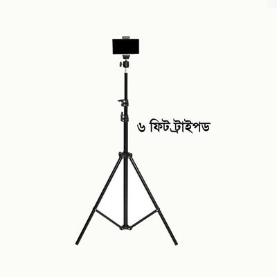 COMBO OFFER 6 Ft Tripod Stand + 10" Ring Light + K8 Wireless Microphone_img_2