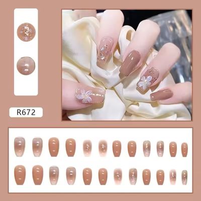 24 pcs nails set. With sticker glue_img_0