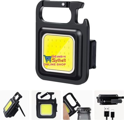 Multi-functional Outdoor Keychain Light with 800Lm COB and 3 Lighting Modes, for Camping, Hiking and Emergencies_img_2