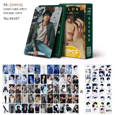 Jungkook Kpop Album Photocards Solo Golden Album Photo Cards 92 PCS Kpop Lomo Card Set Gift Merch for Boys and Girls_img_1