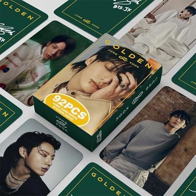 Jungkook Kpop Album Photocards Solo Golden Album Photo Cards 92 PCS Kpop Lomo Card Set Gift Merch for Boys and Girls_img_2