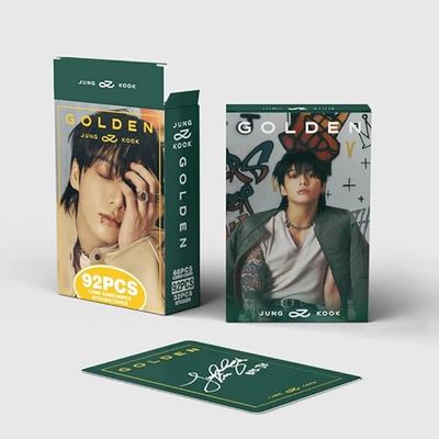 Jungkook Kpop Album Photocards Solo Golden Album Photo Cards 92 PCS Kpop Lomo Card Set Gift Merch for Boys and Girls_img_4