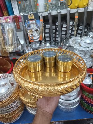 Paner Bata Pandan Sets Khandani Paner Box Betel Leaf serving tray gold-পানদান_img_1