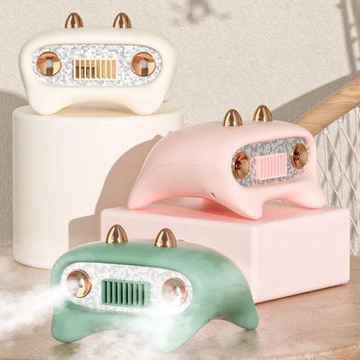 Portable Mini Fan Adjustable Office Desktop Fan Dual USB Spray_img_2