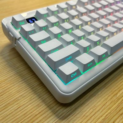 Side Engraved Blank Solid White PBT Keycaps_img_1